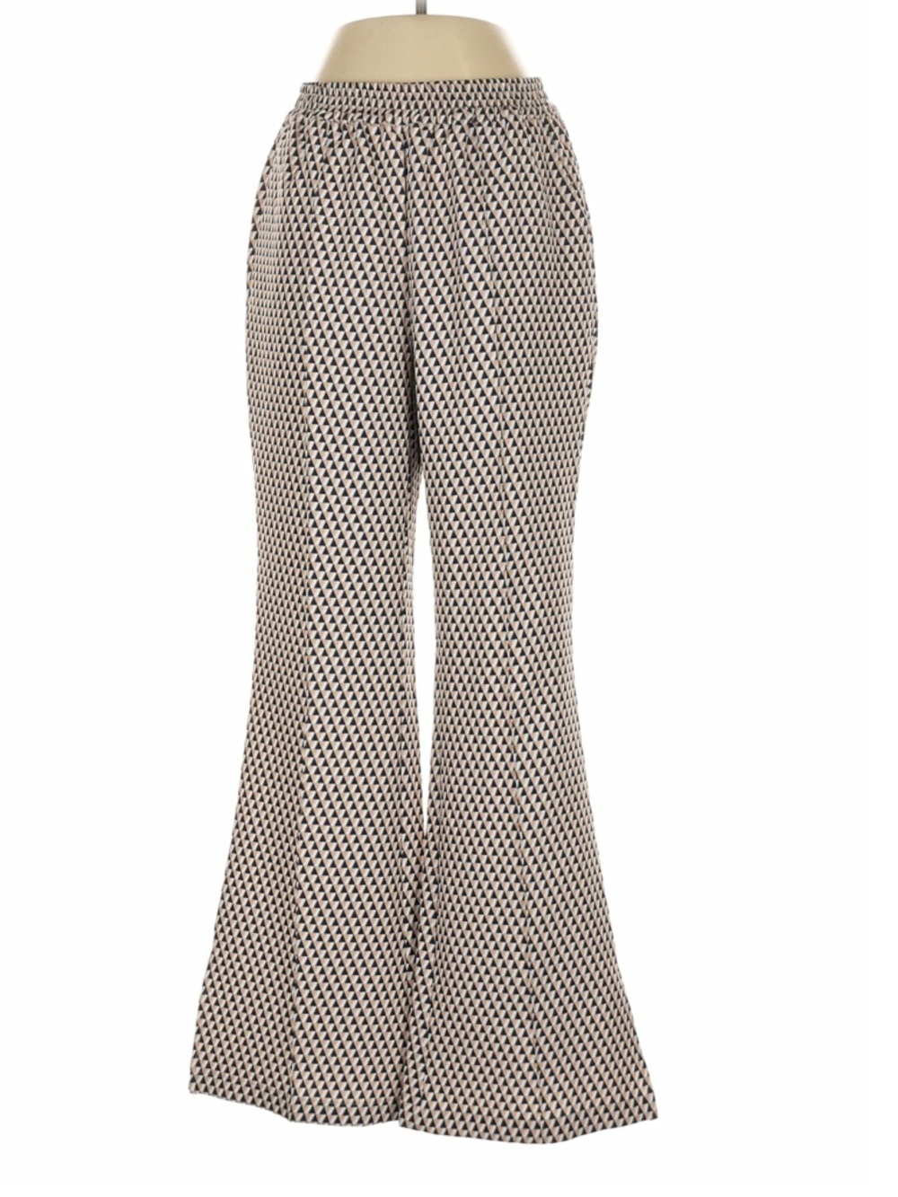 Addison Bay Black & Cream Geometric Wide-Leg Pants
